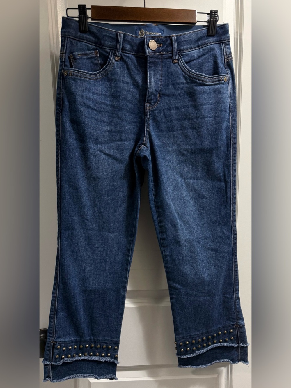 Democracy Women’s Double Layer Fray Hem Stud Jeans 2P